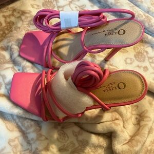 Pink Strappy Heels